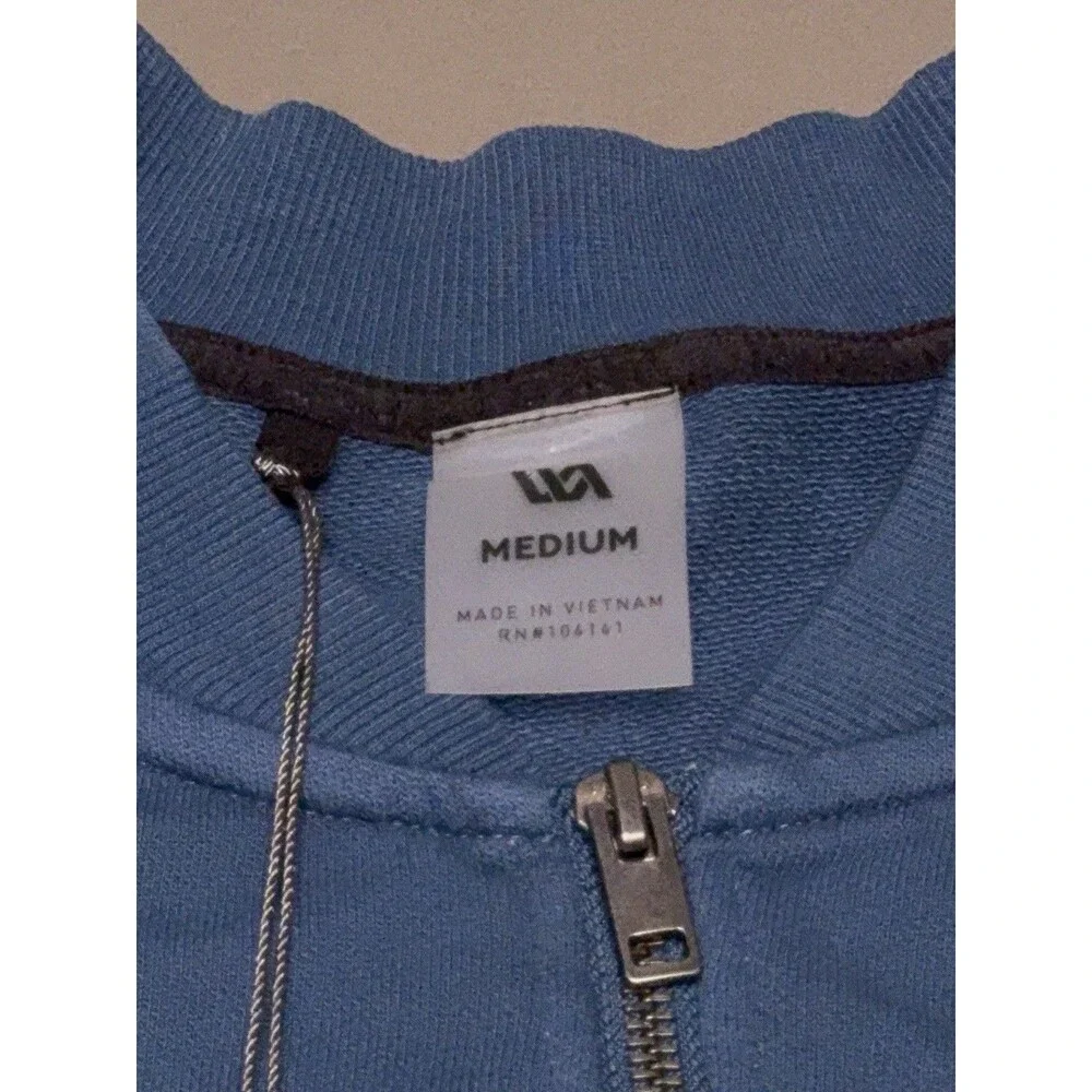 VRST Men's 1/4 Zip Pullover Long Sleeves Teal Blue Sweatshirt Medium NWT